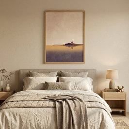 Minimalist Lake Reflection Wall Art for Livingroom ポスター