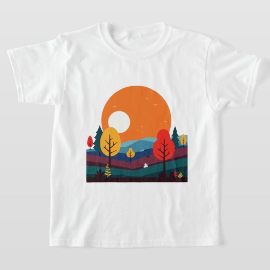 Minimalist landscape tシャツ (レイダウン)