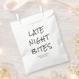 Minimalist Late Night Bites Wedding フェイバーバッグ