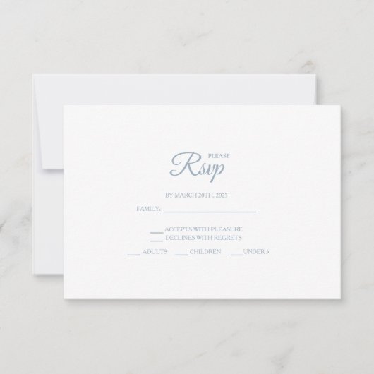 Minimalist Laurel Monogram Wedding RSVP Cards (正面)