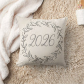 Minimalist Laurel Wreath 2026  クッション (ブランケット)