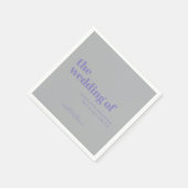 Minimalist Lavender Silver Simple Swash Wedding スタンダードカクテルナプキン (角)