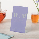 Minimalist Lavender Silver Simple Wedding 台座サイン (インサイチュ)