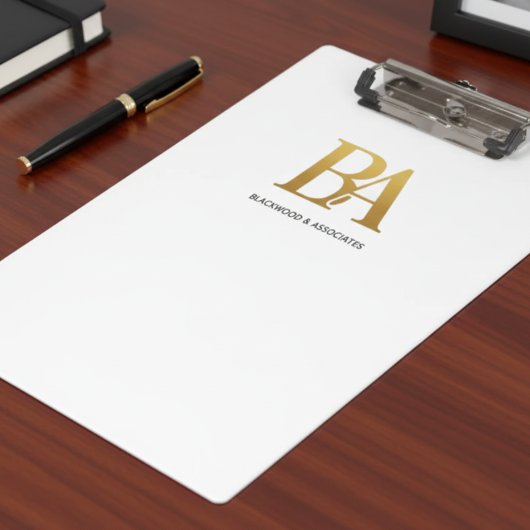 Minimalist Law Firm Monogram Clipboard クリップボード