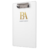 Minimalist Law Firm Monogram Clipboard クリップボード (左)