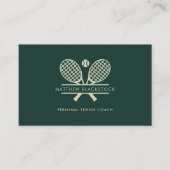 Minimalist Lawn Tennis Sports Trainer Green 名刺 (正面)