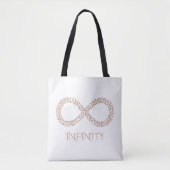 Minimalist Leaf Infinity Symbol  トートバッグ (正面)