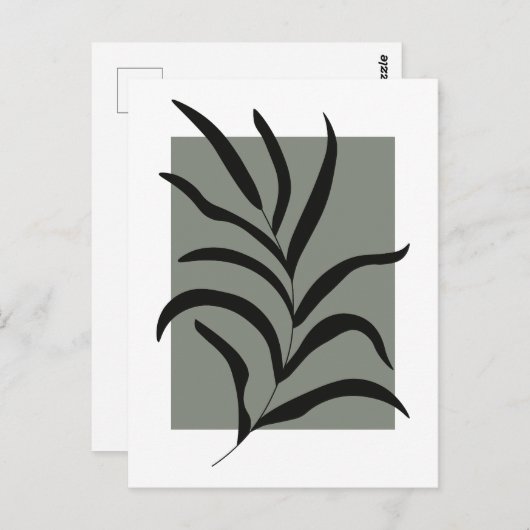 Minimalist Leaves  ポストカード (正面/裏面)