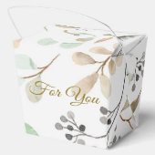 Minimalist Leaves Pattern Favor Box フェイバーボックス (裏面)