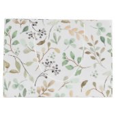 Minimalist Leaves Pattern Gift Bag ラージペーパーバッグ (裏面)