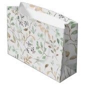 Minimalist Leaves Pattern Gift Bag ラージペーパーバッグ (裏面アングル)