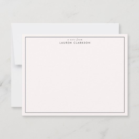 Minimalist Leopard Print Border Note Card 招待状 (正面)