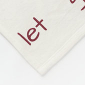 Minimalist "Let Go" Affirmation Pattern フリースブランケット (角)