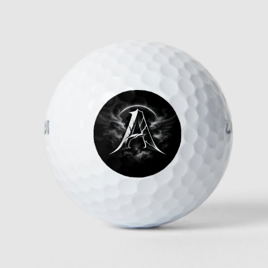 Minimalist Letter A Monogram Golf Ball Design ゴルフボール (正面)
