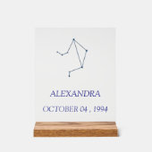 Minimalist Libra Constellation Acrylic Sign - Pers アクリルサイン (正面)