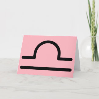 Minimalist Libra Zodiac Horoscope Birthday Gift カード