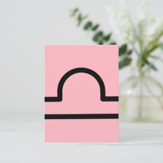 Minimalist Libra Zodiac Horoscope Birthday Gift ポストカード
