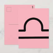 Minimalist Libra Zodiac Horoscope Birthday Gift ポストカード (正面/裏面)