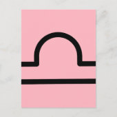 Minimalist Libra Zodiac Horoscope Birthday Gift ポストカード (正面)