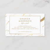 Minimalist Life Coach Gold Marble White 名刺 (裏面)