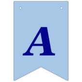 Minimalist Light Blue Kids Birthday Bunting Banner バンティングフラッグ (第2の旗)