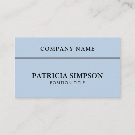 Minimalist Light Blue QR Code Professional Elegant 名刺 (正面)