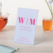 Minimalist Lilac Pink Party Modern Simple Wedding 台座サイン (インサイチュ)