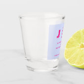 Minimalist Lilac Pink Simple Drink Wedding Party ショットグラス (左)