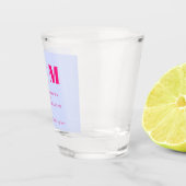 Minimalist Lilac Pink Simple Drink Wedding Party ショットグラス (右)