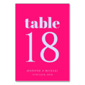 Minimalist Lilac Pink Simple Wedding Seating テーブルナンバー (裏面)