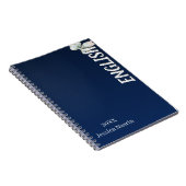 Minimalist Lilac Vertical Text School Subject ノートブック (右側)