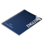 Minimalist Lilac Vertical Text School Subject ノートブック (左側)