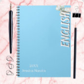 Minimalist Lilac Vertical Text School Subject ノートブック