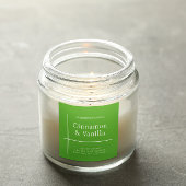 Minimalist Lime Green Candle Product Label スクエアシール