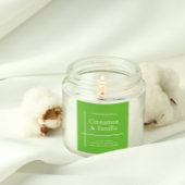 Minimalist Lime Green Candle Product Label スクエアシール