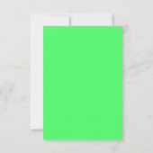 Minimalist Lime Green RSVP card (裏面)
