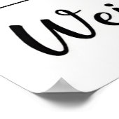 Minimalist Line Art Ballerina ポスター (角)