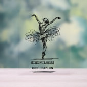 Minimalist Line Art Ballerina Dance Design アクリルサイン (ニュートラル)