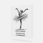 Minimalist Line Art Ballerina Dance Design アクリルサイン (傾斜)