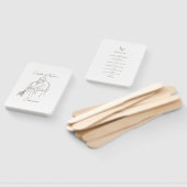 Minimalist Line Art Couple Hugging with Bouquet ハンドファン (組立なし)