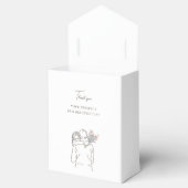 Minimalist Line Art Couple Hugging with Bouquet  フェイバーボックス (オープン)