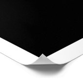 Minimalist Line Art Floral Print White Flowers on ポスター (角)