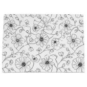 Minimalist Line Art Floral Seamless Pattern (1) ラージペーパーバッグ (正面)