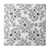 Minimalist Line Art Floral Seamless Pattern (6) タイル (正面)