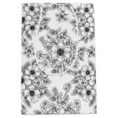 Minimalist Line Art Floral Seamless Pattern (6) ミディアムペーパーバッグ (正面)