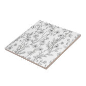 Minimalist Line Art Floral Seamless Pattern (7) タイル (側面)