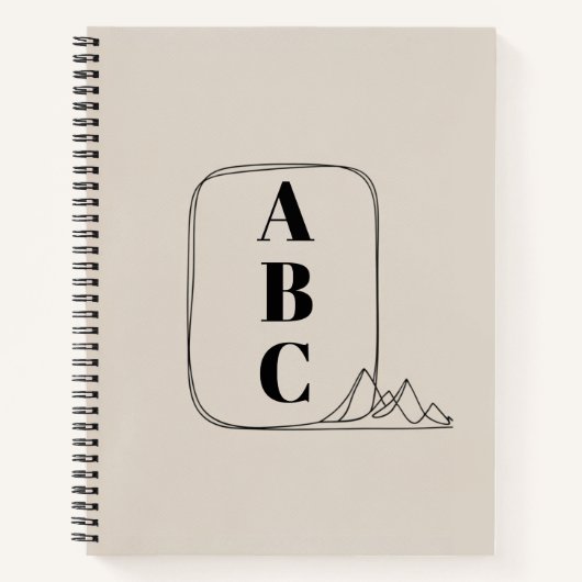 Minimalist Line Art Frame ノートブック (正面)