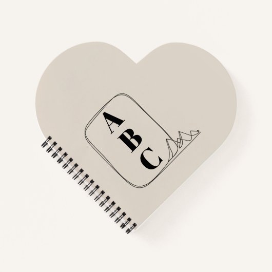 Minimalist Line Art Frame  ノートブック (正面)