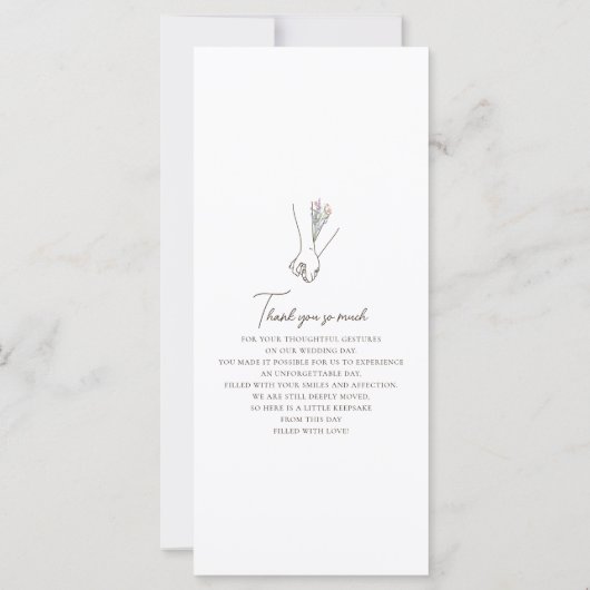 Minimalist Line Art Romantic Couple Floral Bouquet (裏面)