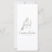 Minimalist Line Art Romantic Couple Floral Bouquet (正面)